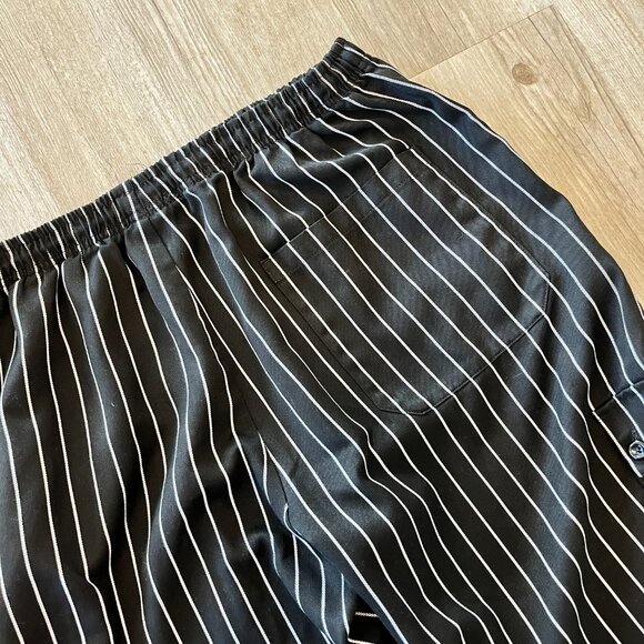Unisex KNG Black and White Stripe Chef Kitchen Pants - XL - Picture 6 of 8
